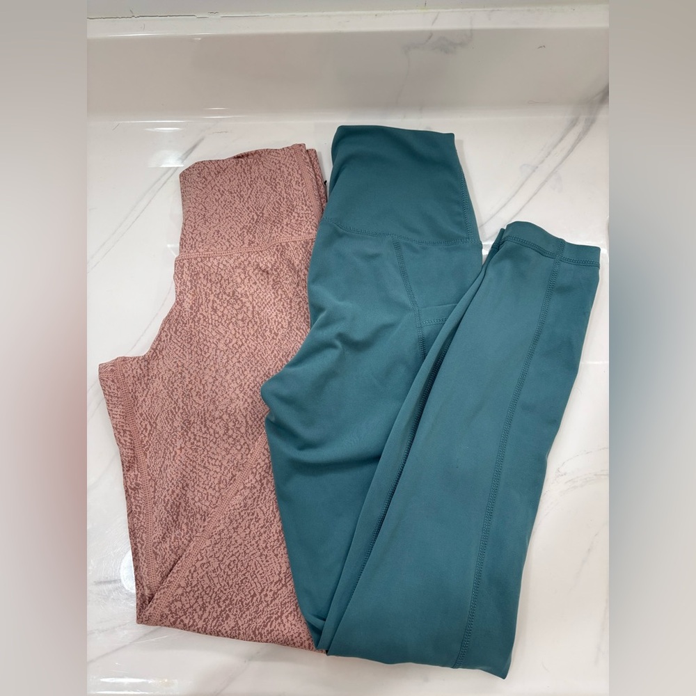 Pink and blue leggings bundle